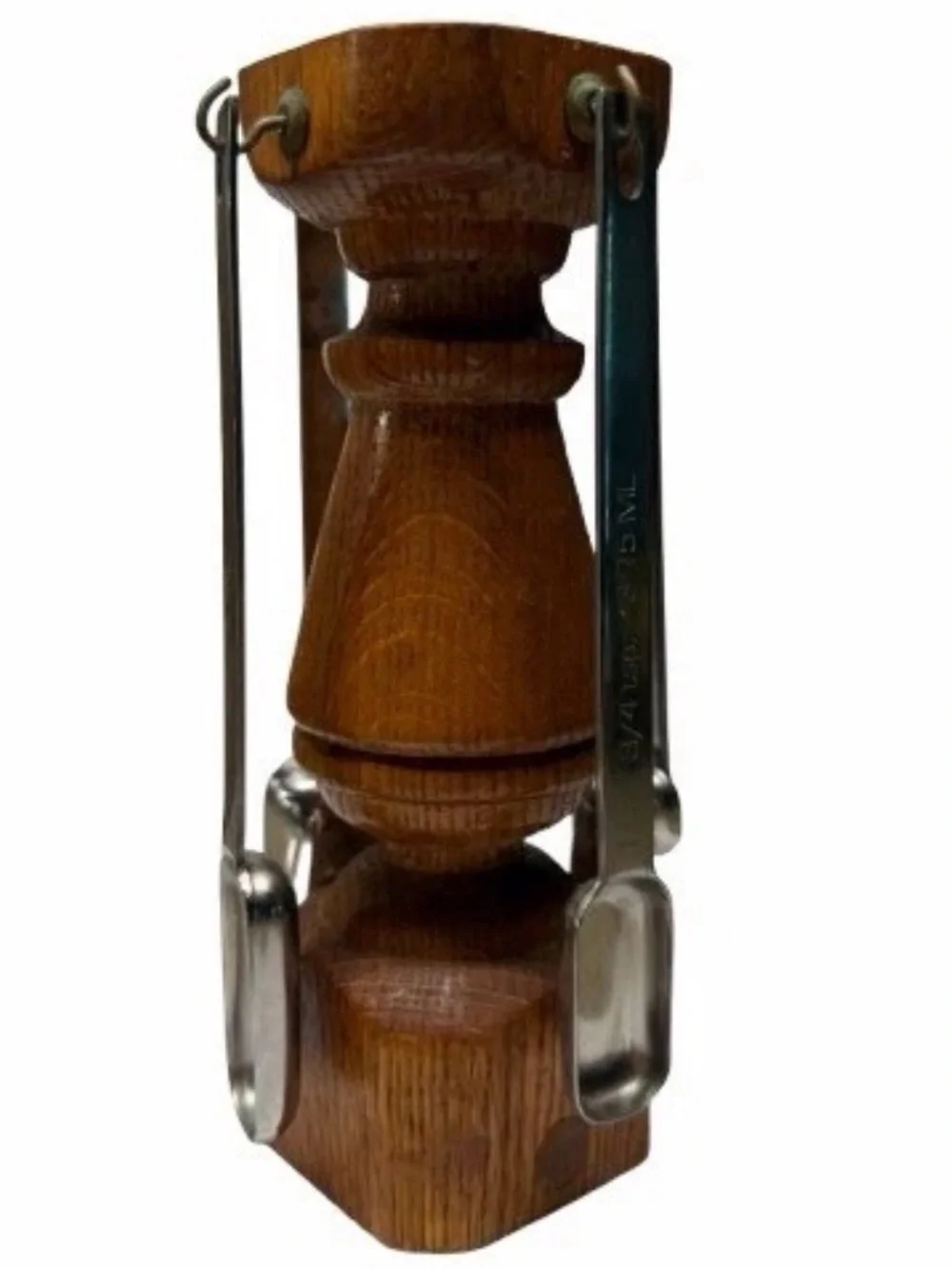 Vintage Wooden Measuring Spoon Stand Set Hanging Metal Spoons Kitchen Decor